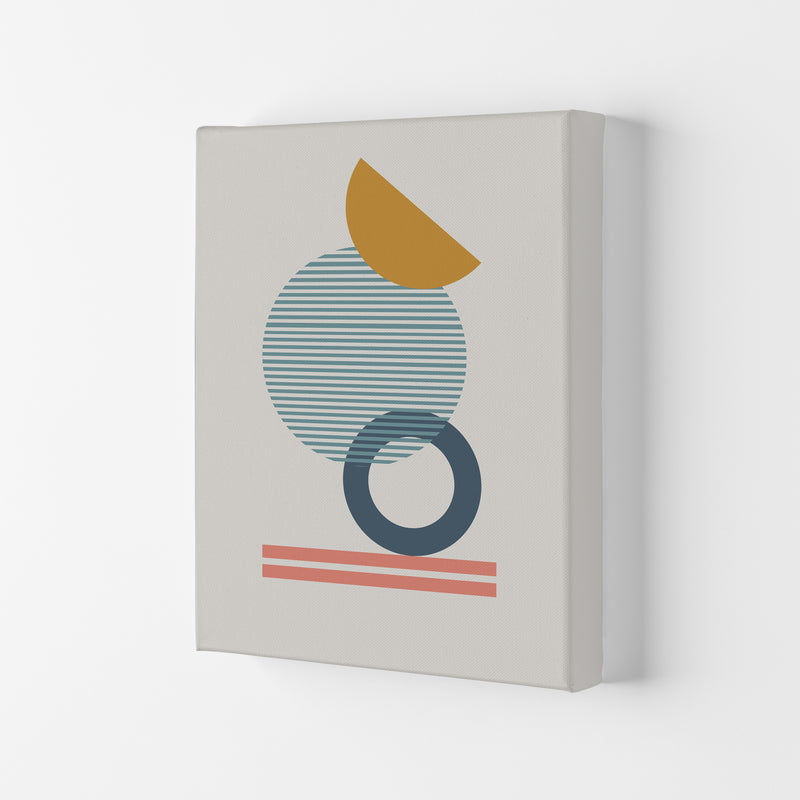 Mid Century Modern Prints on Grey E Canvas