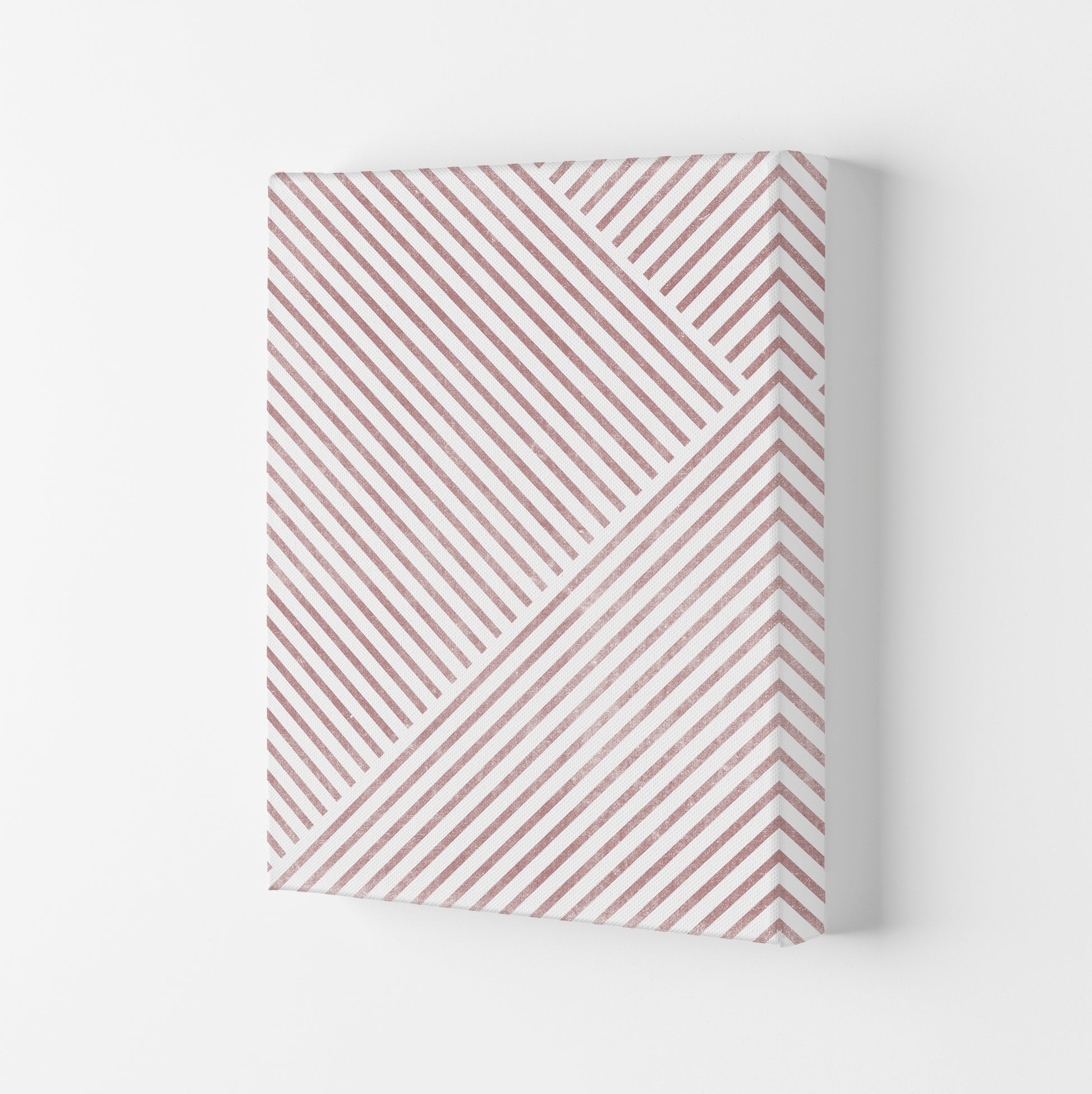 Set of Red Lines Modern Art A Canvas