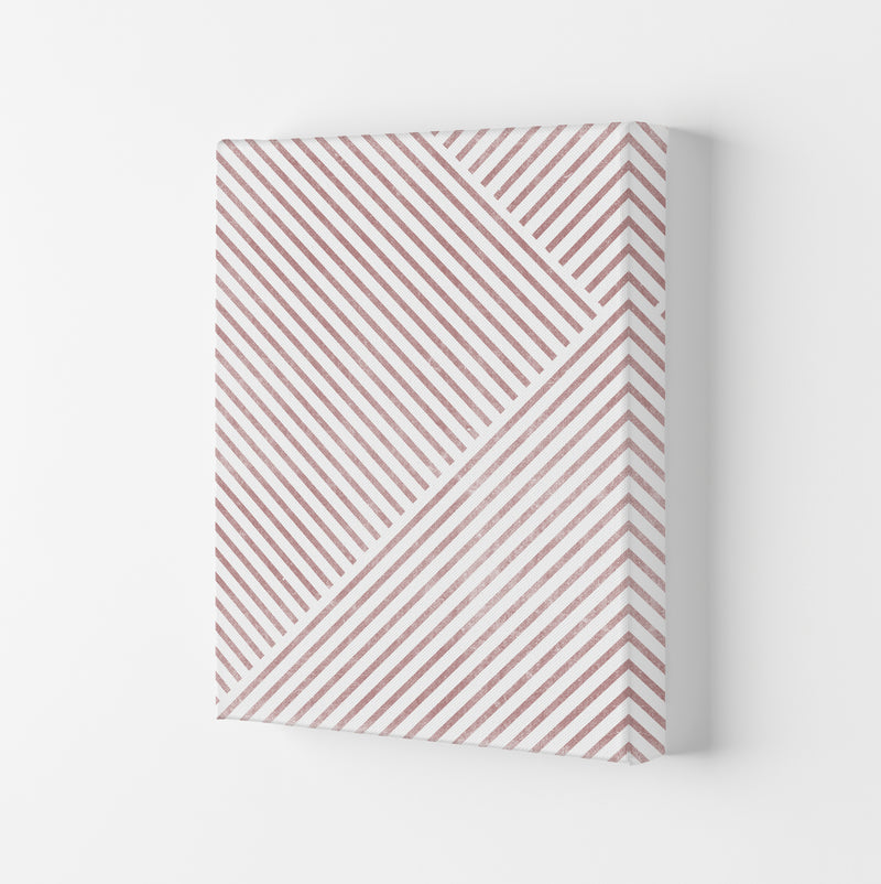 Set of Red Lines Modern Art A Canvas