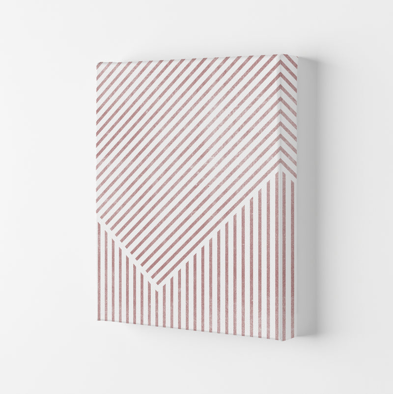 Set of Red Lines Modern Art B Canvas