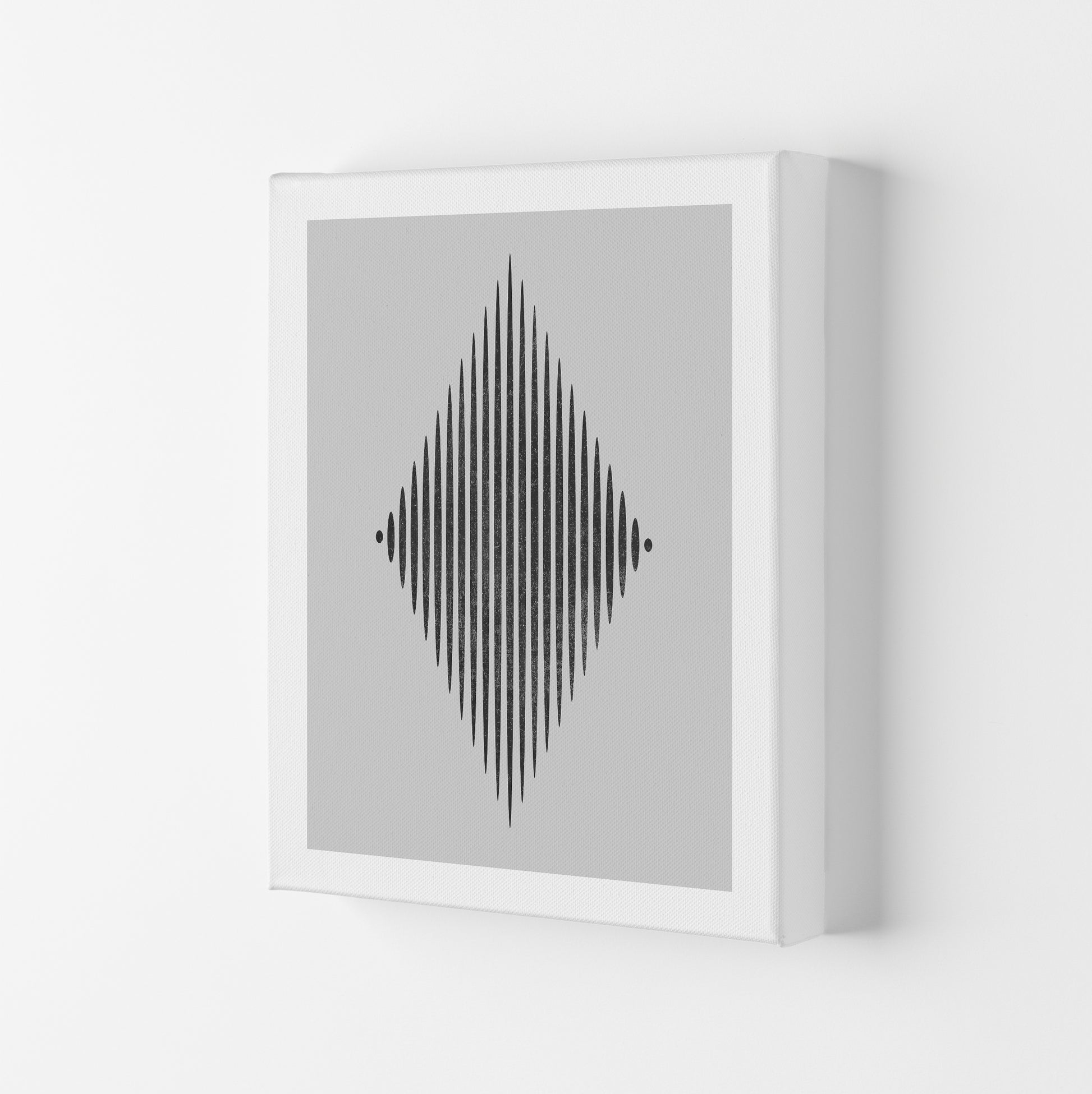 Black and White Lines Diamond Canvas