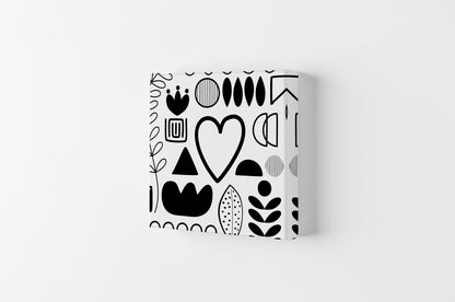 BW Scandi Shapes Square Original Canvas
