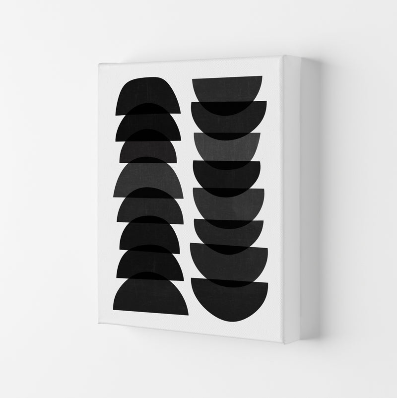 Mid Century Black Half Moons Canvas