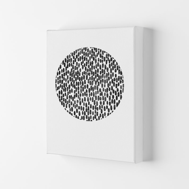 Mid Century Dots Circle Original Canvas