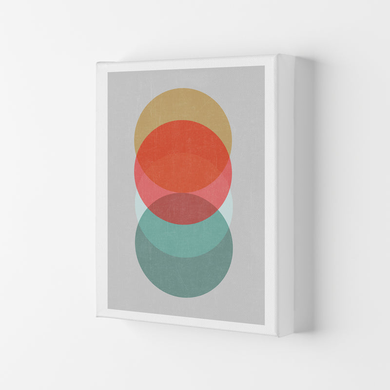 Mid Century Circles in Scandi Colours A Canvas
