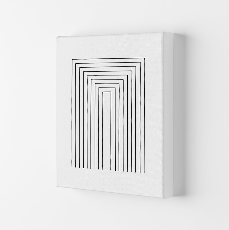 Geometric Set of 2 Black and White  Print A Canvas