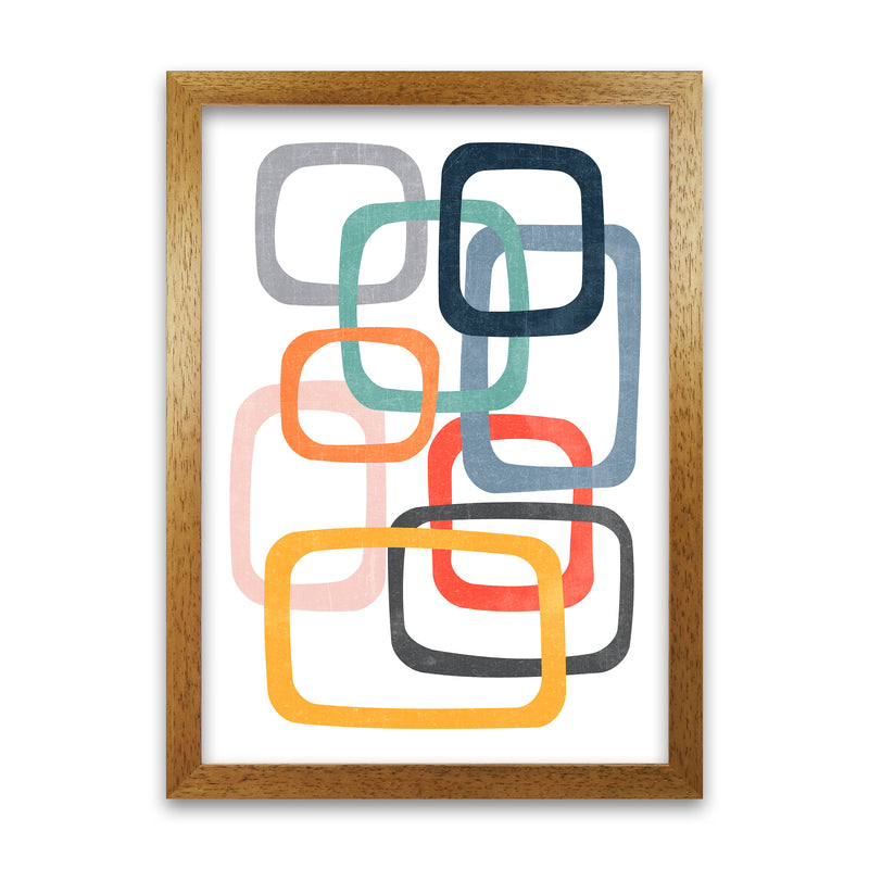 Abstract Mid Mod Color Original Oak Grain