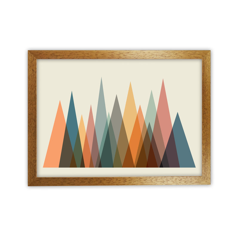 Mid Century Abstract Mountain Original Oak Grain
