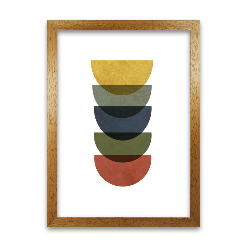 Mid Century Rainbow Grunge Original Oak Grain