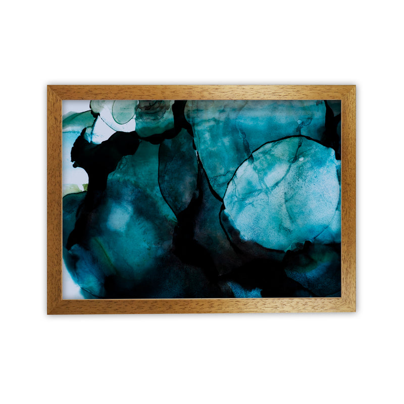 Dark Blue Watercolor Original Oak Grain