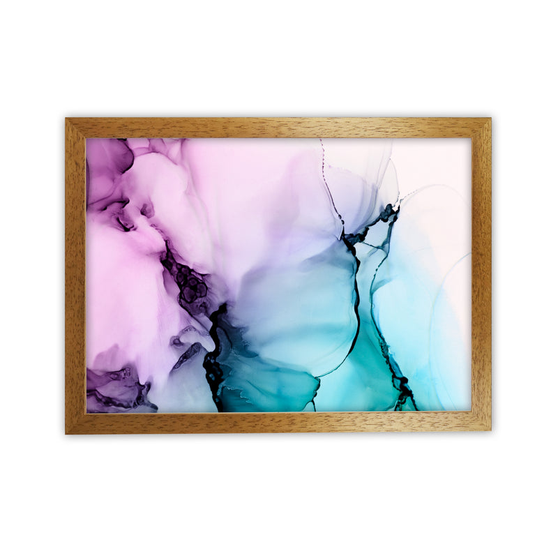 Purple Blue Watercolor Original Oak Grain