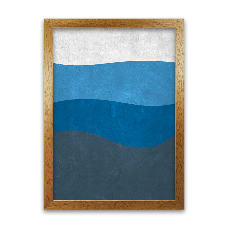 Abstract Blue Seascape Grunge Oak Grain
