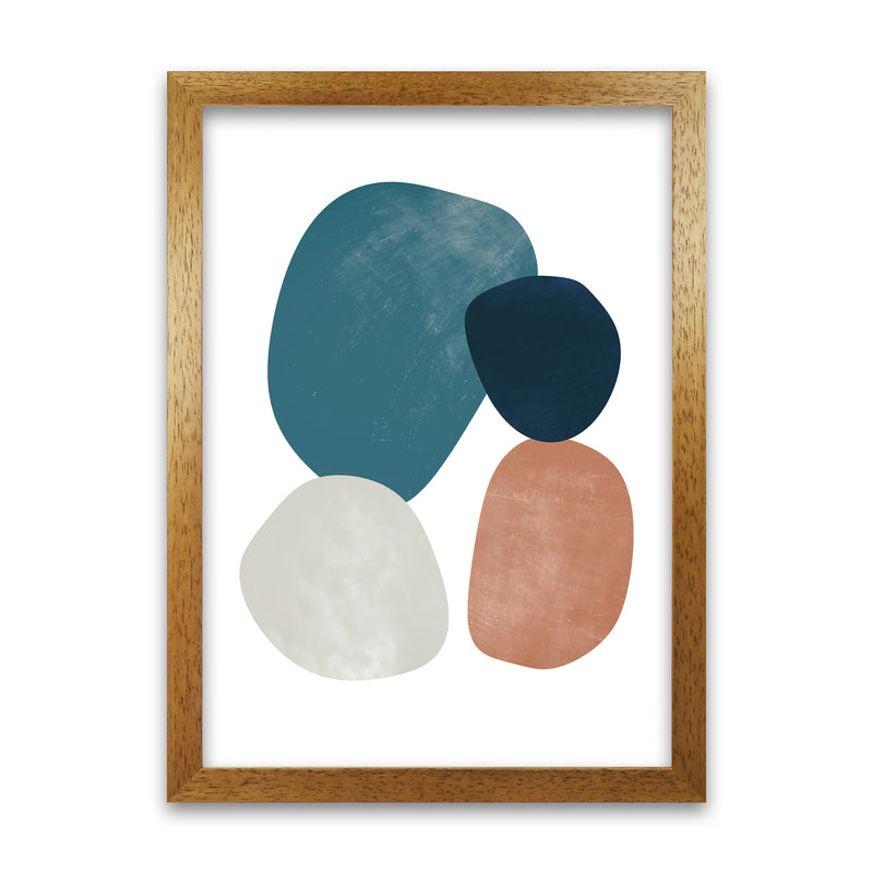Abstract Earth Shapes Print Original Oak Grain