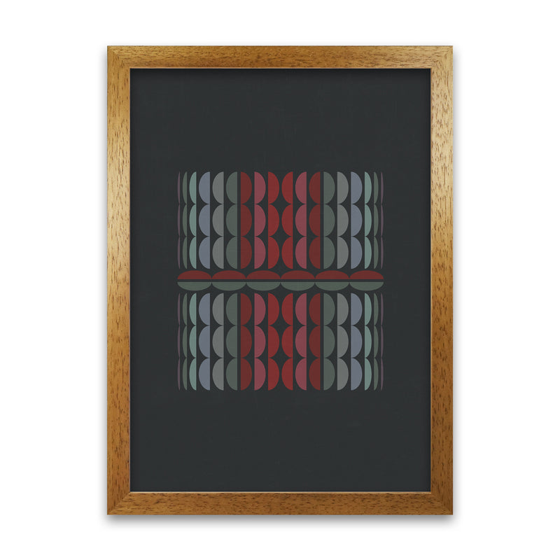 Abstract Shapes on Grey Original Oak Grain