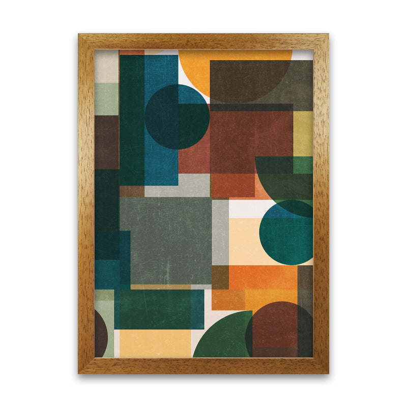 Colorful Abstract Modern Wall Art Oak Grain