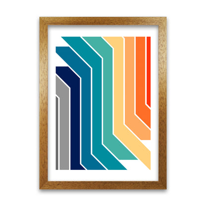 Modern Rainbow Stripes Original2 Oak Grain
