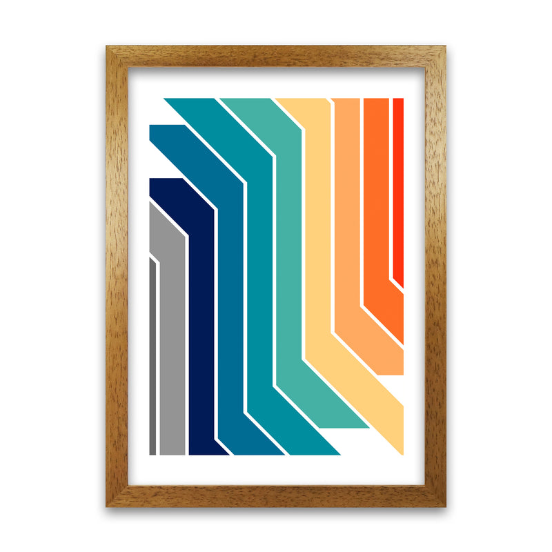 Modern Rainbow Stripes Original2 Oak Grain