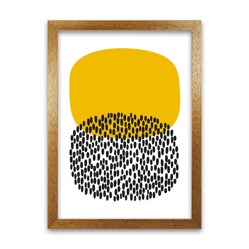 Yellow and Black Dots Original Oak Grain