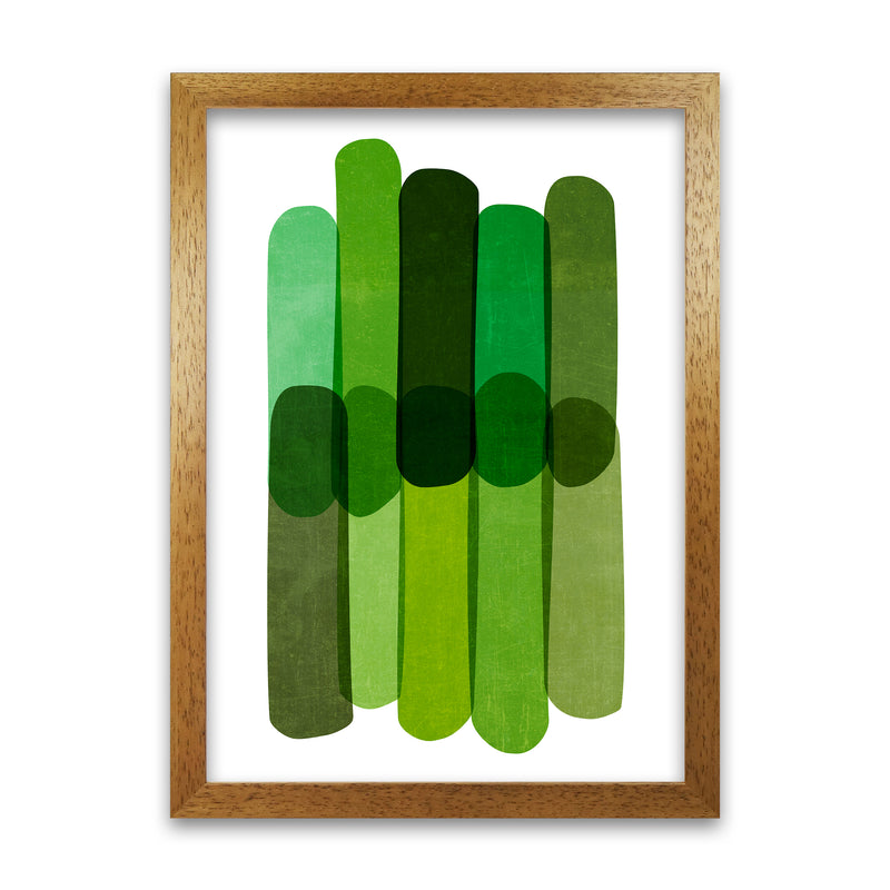 Green Abstract Wall Art Prints Oak Grain