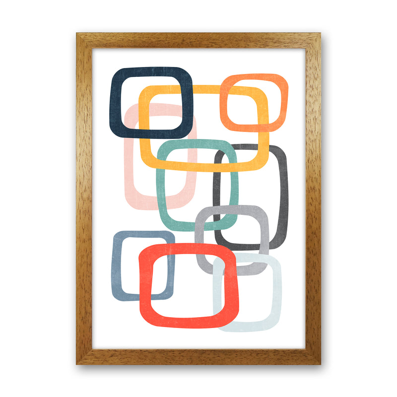 Abstract Mid Modern Pair B Oak Grain