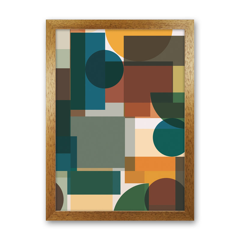 Abstract Pair Set B Oak Grain