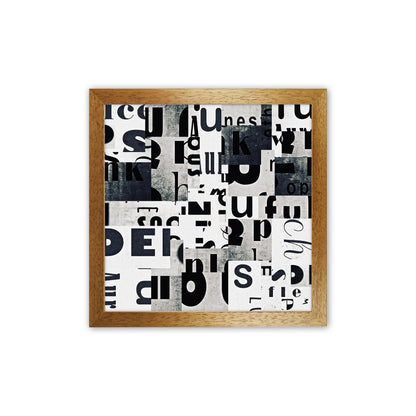 Black and White Typography Pair B Original Oak Grain