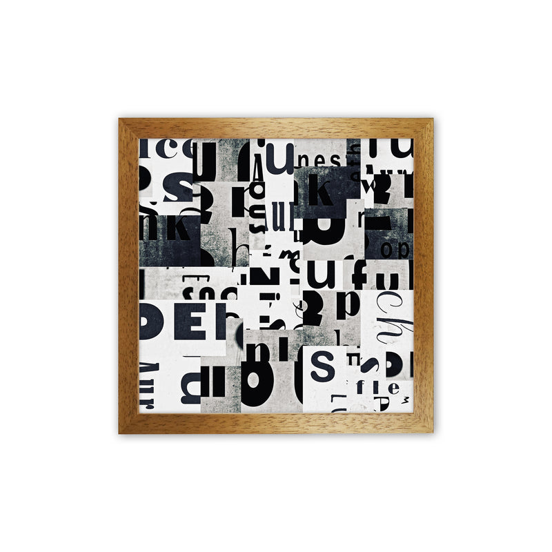 Black and White Typography Pair B Original Oak Grain