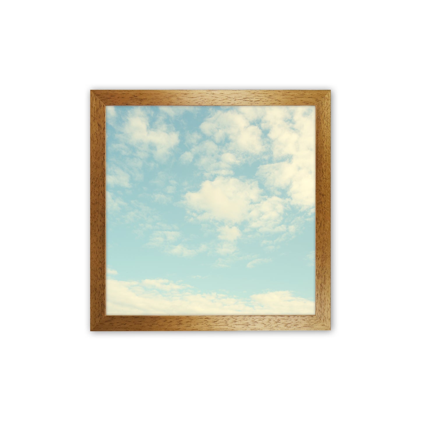 Square Cloud Art Print B Oak Grain
