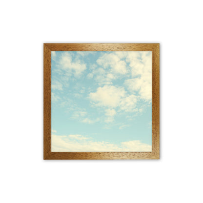 Square Cloud Art Print B Oak Grain