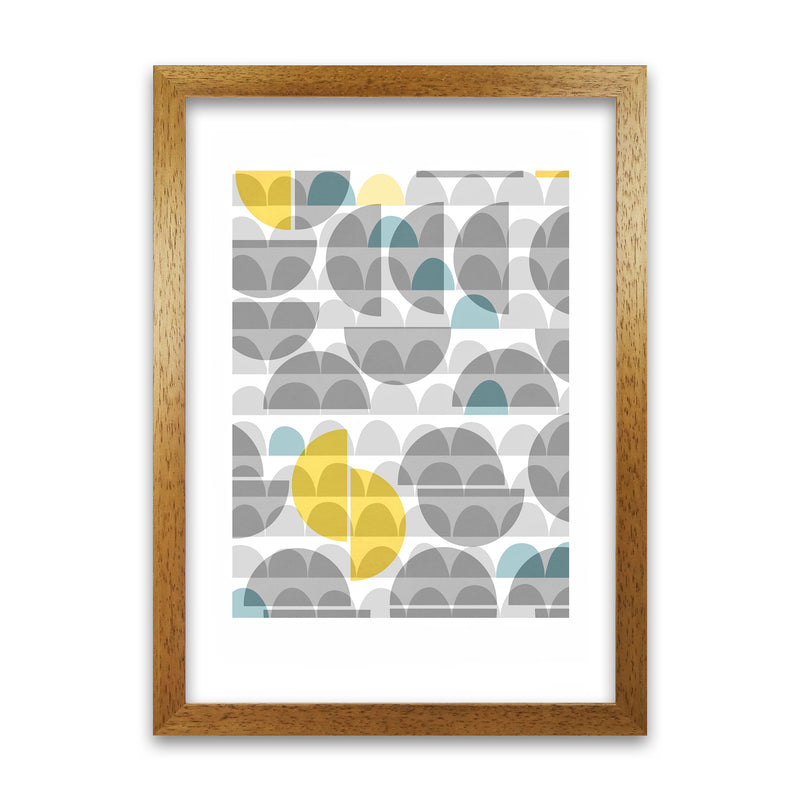 Geometric Grey and Yellow A Original Oak Grain