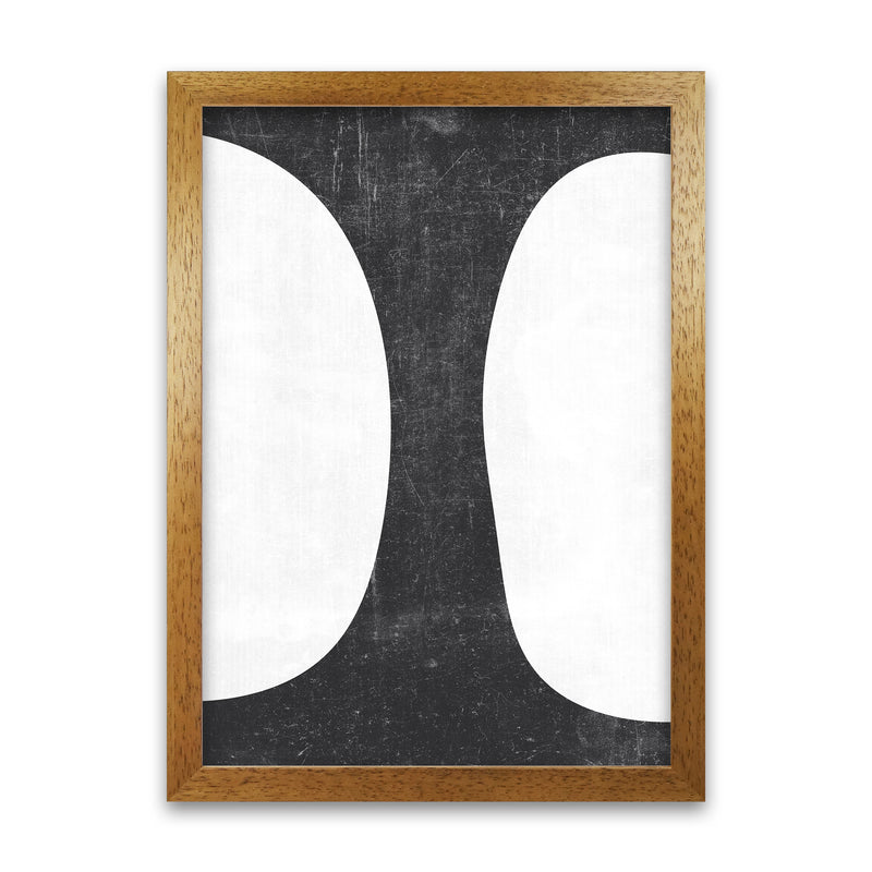 Mid Century Black and White Grunge Wall Art A Oak Grain