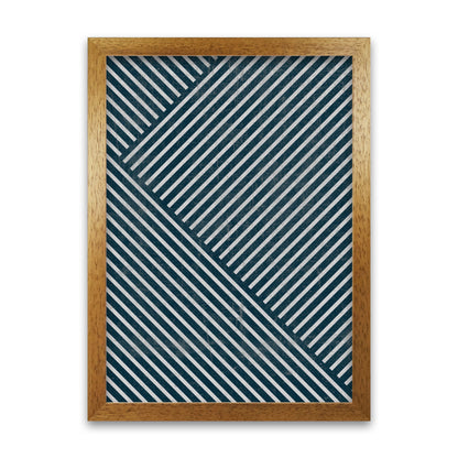 Navy Blue Set of 2 Abstract A Oak Grain