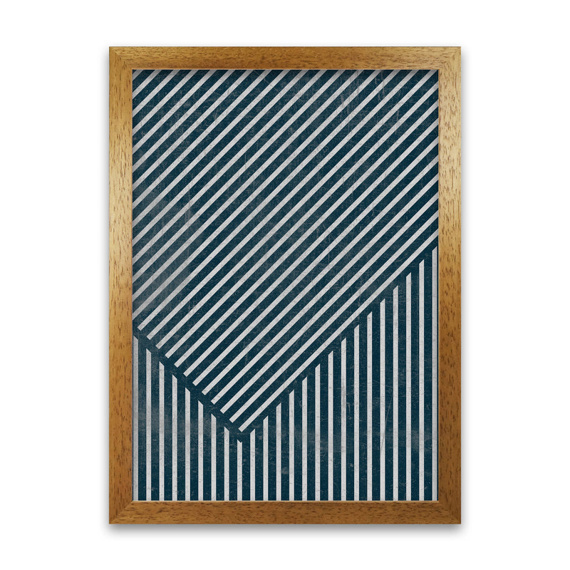 Navy Blue Set of 2 Abstract B Oak Grain