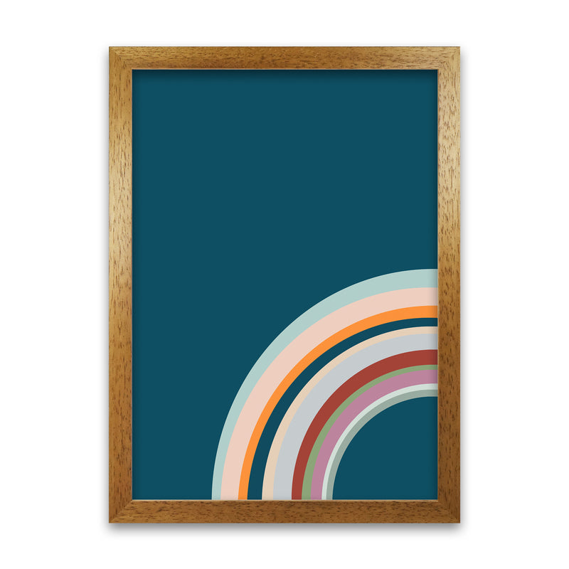 Pair of Nursery Rainbow Prints Left A Oak Grain