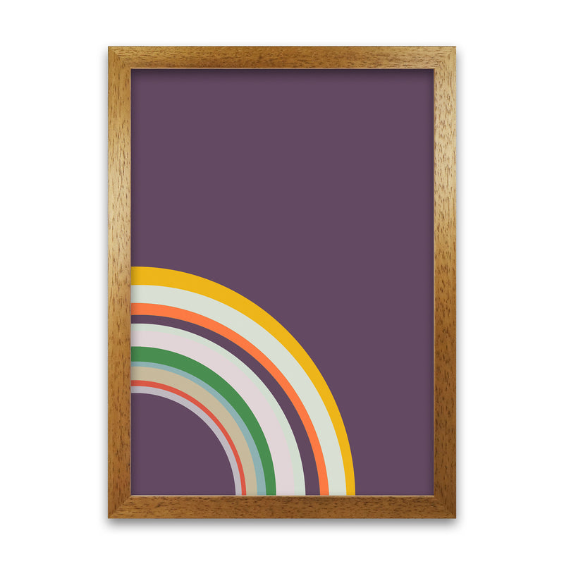 Pair of Nursery Rainbow Prints Right B Oak Grain