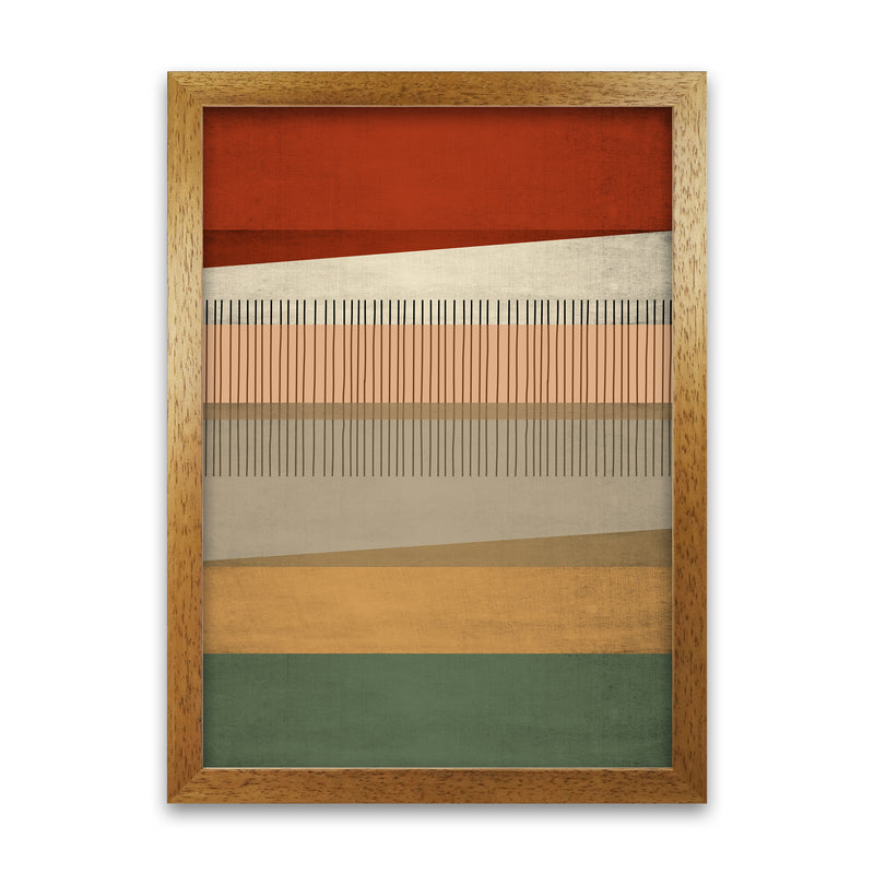 Abstract Earth Tone Prints B Oak Grain