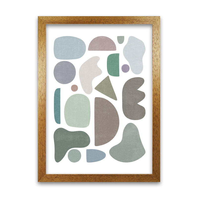 Abstract Terrazzo Shapes A Oak Grain