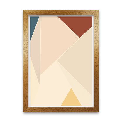 Colour Block Mid Century Art Print A Oak Grain