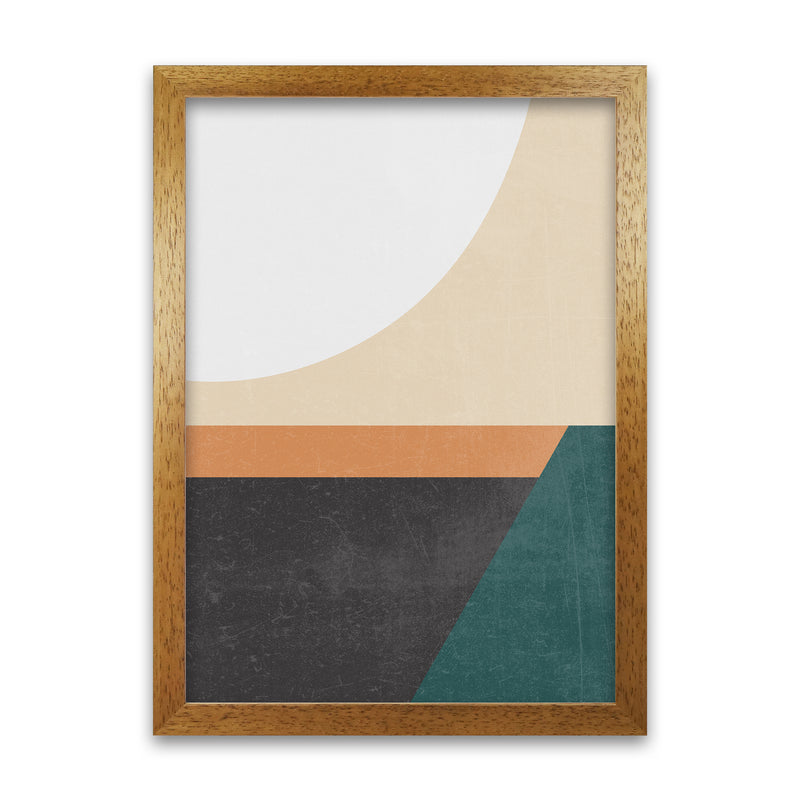 Colourful Mid Century Modern Print A Oak Grain