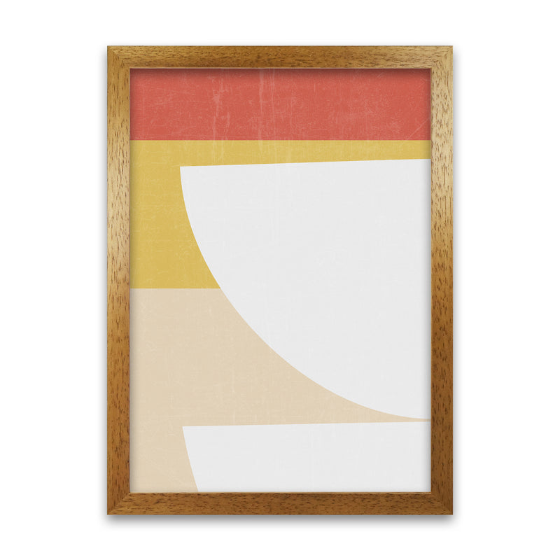 Colourful Mid Century Modern Print B Oak Grain