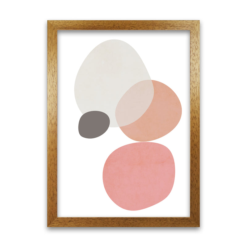 Pink and Grey Nursery Wall Art Print B Oak Grain