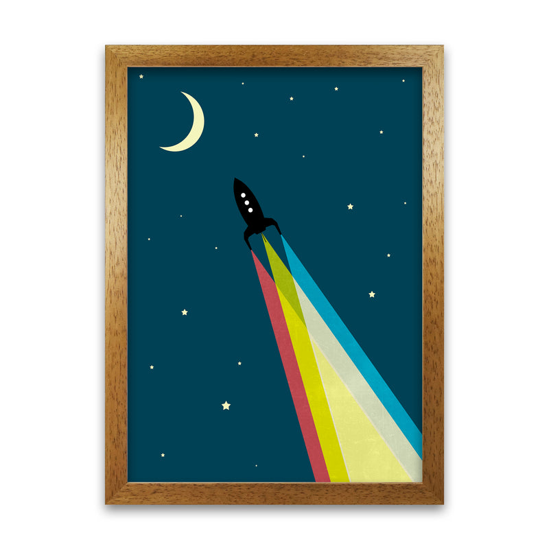 Rocket Bedroom Print A Oak Grain