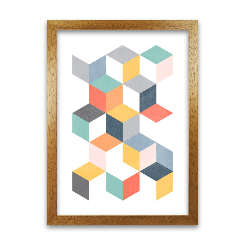 Scandinavian Geometric Print Geo B Oak Grain