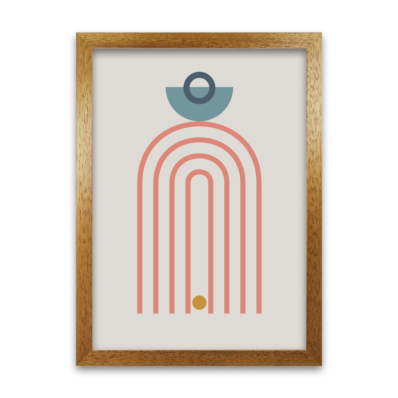 Mid Century Modern Prints on Grey A Oak Grain
