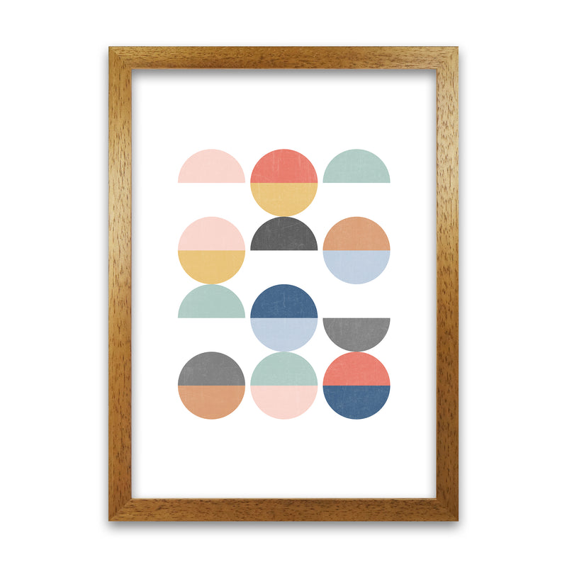 Simple Circles with Texture B Oak Grain