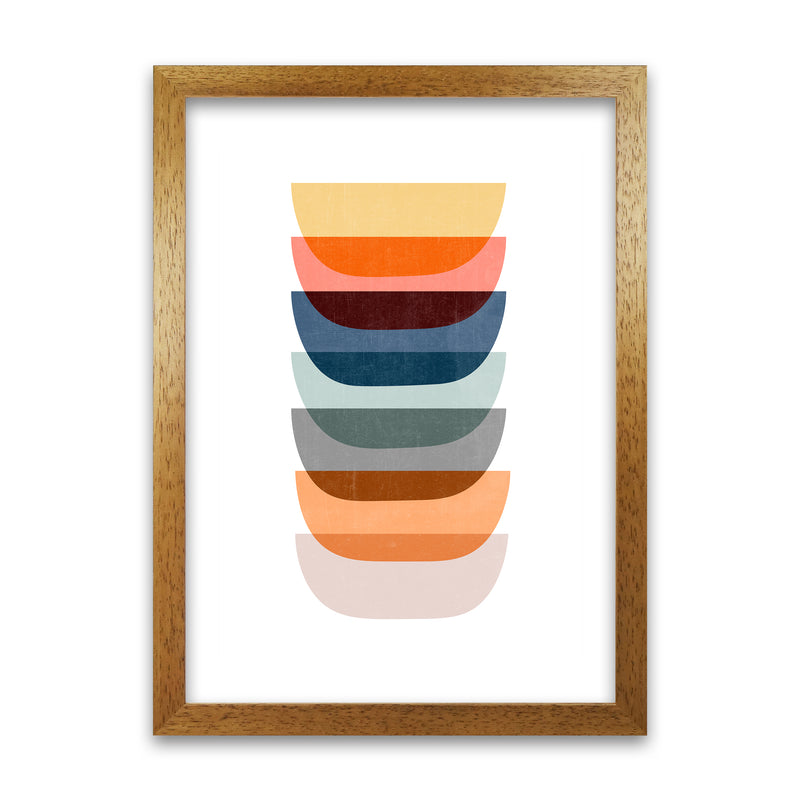 Abstract Mid Century Art C Oak Grain