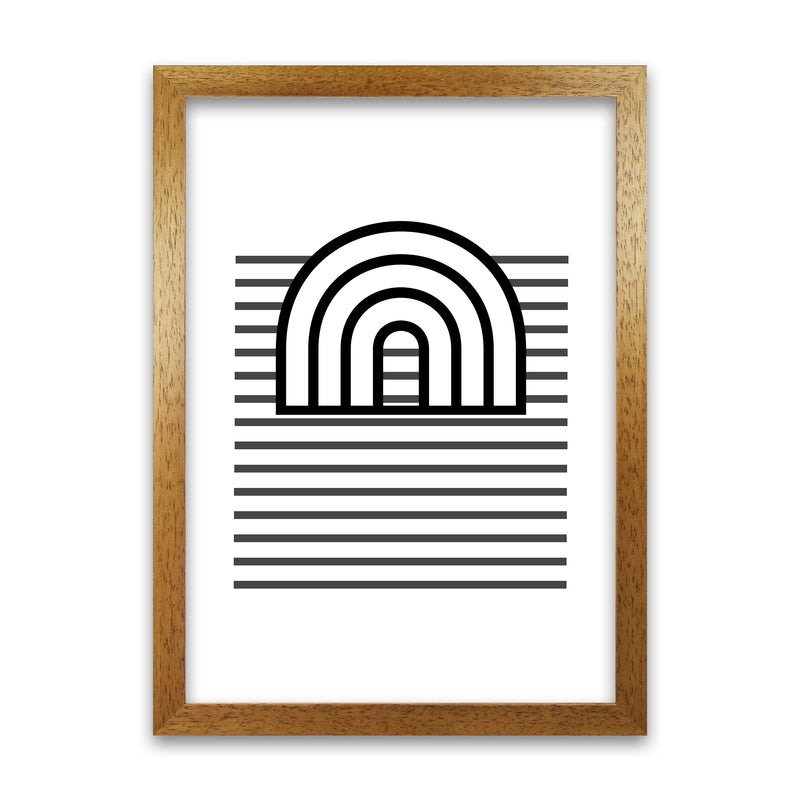 3D Rainbow and Lines Original Abstract Art Print by Print Punk Studio Oak Grain