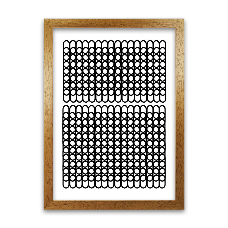 Abstract Black and White Naïve Design Original Art Print by Print Punk Studio Oak Grain