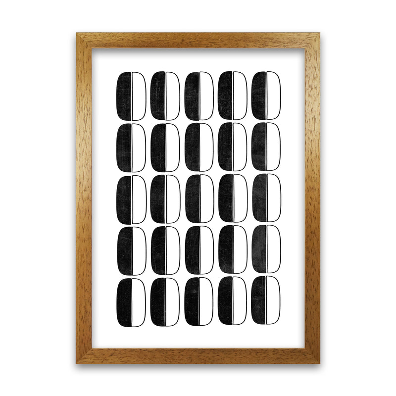 Abstract Coffee Beans Print Original Oak Grain