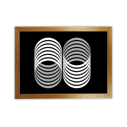 Abstract Modern Shapes Landscape Original Oak Grain